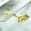 2Pcs Suporte Para Hashis Forma De Cachorro Rose Gold 11