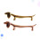 2Pcs Suporte Para Hashis Forma De Cachorro Rose Gold 8