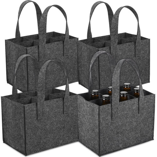 4 Pezzi Borse In Per 6 Bottiglie Vino Viaggio Picnic