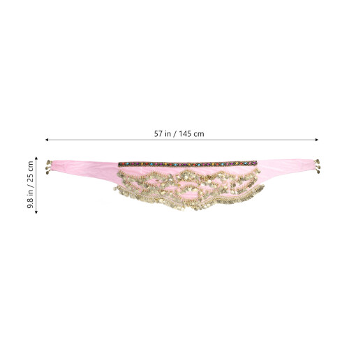1 Pezzo Gonna per del Ventre con Monete e Rosa 2