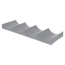 2Pcs Dark Grey PP Wave Shape Wine Rack Organizer for Bottle Storage