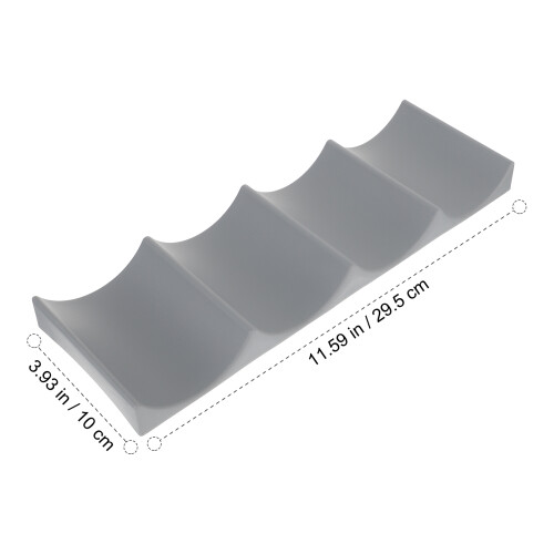 2Pcs Dark Grey PP Wave Shape Wine Rack Organizer for Bottle Storage 1