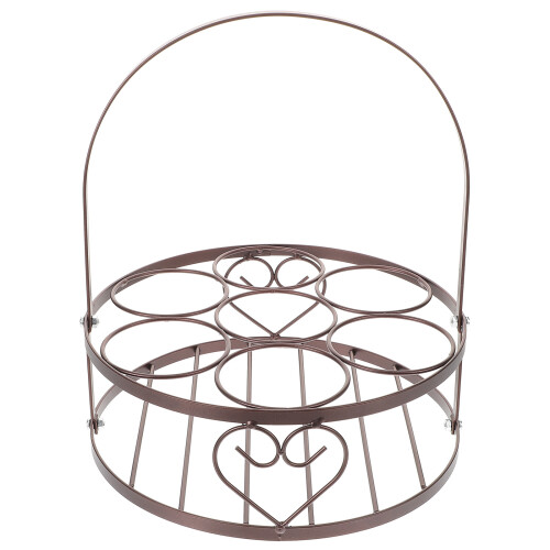 Cesta Para Portátil Metal Com Para 6 Garrafas