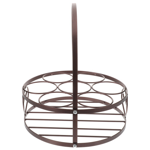Cesta Para Portátil Metal Com Para 6 Garrafas 1