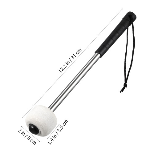 Bass Drum Beater Com Aço Inoxidável E Cabeça De 1