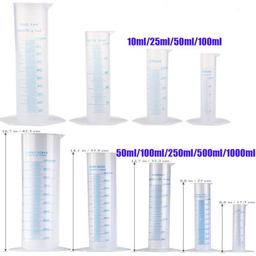 4Pcs Plástico 10Ml / 25Ml / 50Ml / 100Ml 1