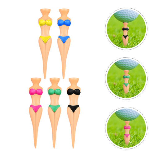 5Pièces Tee De Golf En ABS Couleurs Figurine Bikini 2
