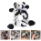 Faixa De Panda Pelúcia, Elástico, Prendedor De 4