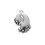 Pingente 3D Aço De Para Pulseira Diy Prata 1