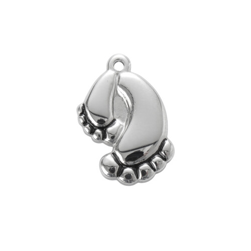 Pingente 3D Aço De Para Pulseira Diy Prata