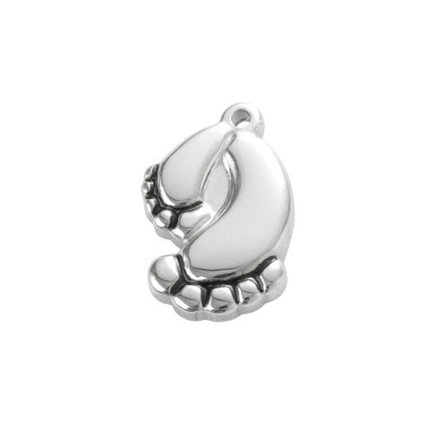 Pingente 3D Aço De Para Pulseira Diy Prata 2