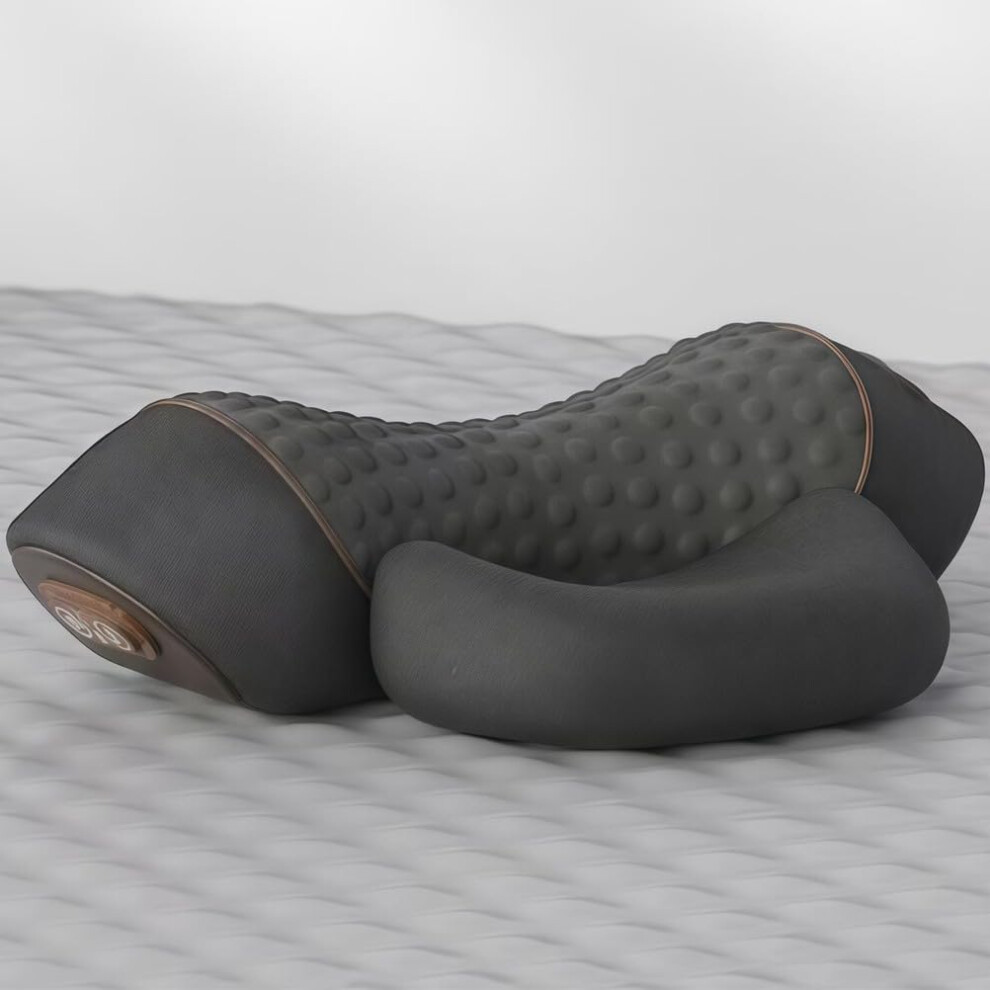 3In1 Neck Massager Pillow, 2025  Neck Massager With Heat And Traction, Pain Relief, For Stretcher Massage, Black