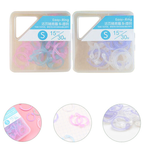 60Pcs Pappershäftningsringar Bokringar Hushålls Bokcirklar 1