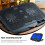 1Pc Portable Copper Laptop Cooler Stand Black Foldable Rack 6