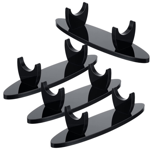 4Pcs Acrylic Pen Holder Stand Black Creative Multi-Purpose Rack