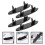 4Pcs Acrylic Pen Holder Stand Black Creative Multi-Purpose Rack 3