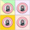 1 Broche Cartunesco Rosa Redondo 3