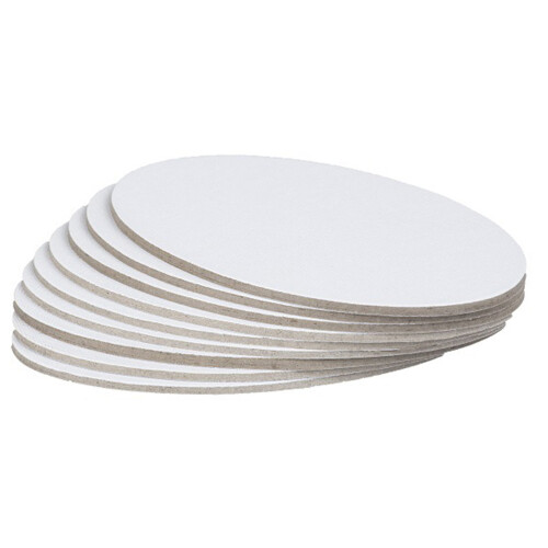 5 Unidades Tabuleiro De Desenho Oval Algodão 30X40Cm