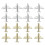 24 Pcs Metal Push Pin De Avião Decorativas 6