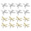24 Pcs Metal Push Pin De Avião Decorativas 7