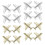 24 Pcs Metal Push Pin De Avião Decorativas 8