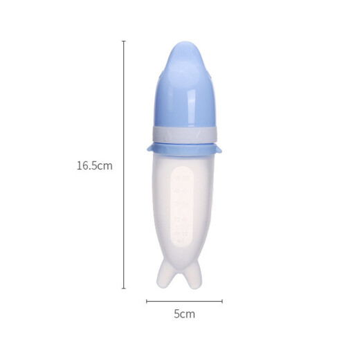 Colher De Silicone Para Bebê Com E Garrafa De 1