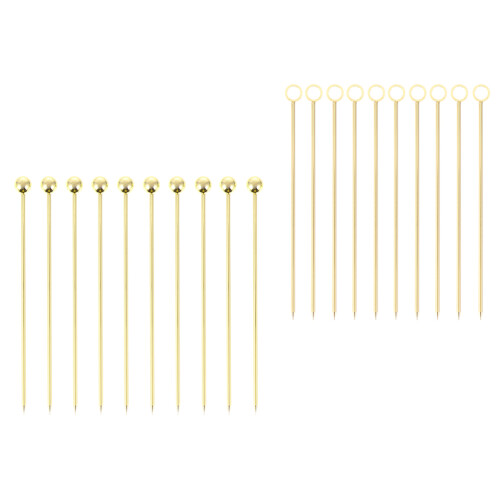 20Pcs Rostfritt Cocktailpinnar Fruktpinnar