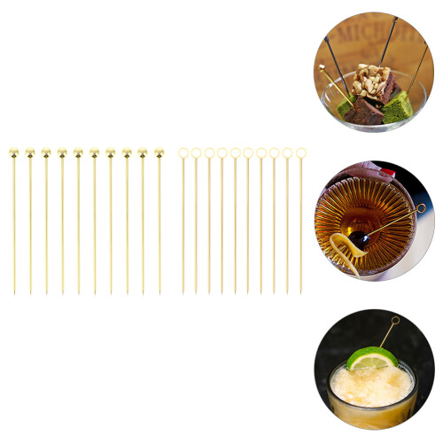 20Pcs Rostfritt Cocktailpinnar Fruktpinnar 2