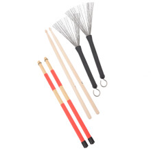 Conjunto De Baquetas Para Bateria Com Escova De E Bolsa