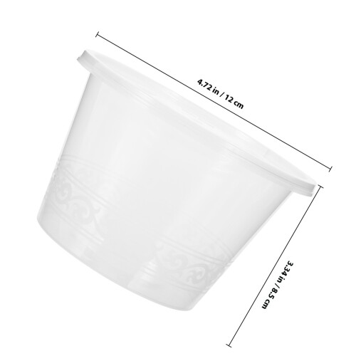 50 Pcs Lådade Ta Med Dig Plast Efterrättsskål 1