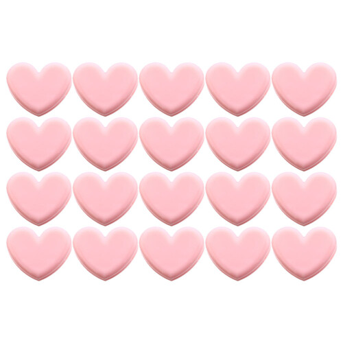 20Pcs Hjärtformade Plastförvaringsklämmar (Rosa)
