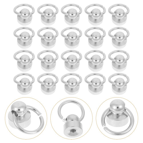 20 Conjuntos De Rebites Fixadores Para Artesanato Couro E Capas 2