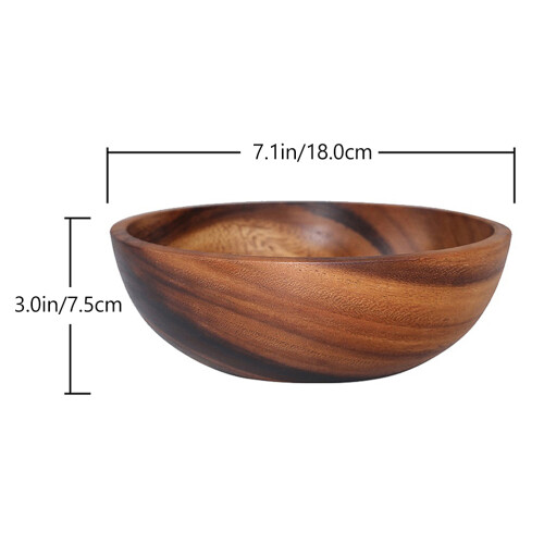 1 Stycke 18X7,5 Cm Träbestick Fruktskål Salladsskål 1