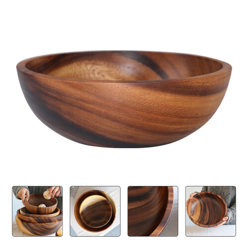 1 Stycke 18X7,5 Cm Träbestick Fruktskål Salladsskål 2