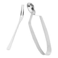 1 Set Rostfritt Tång Metall Skaldjur Klypa Flersätts Mat