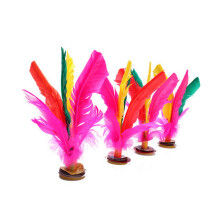10Pcs Colorful Shuttlecock With Goose Rubber Foot