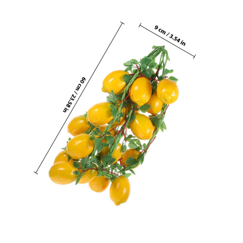 5Pcs Simulerade Citronsträngar Konstgjorda Hängande Frukter 1