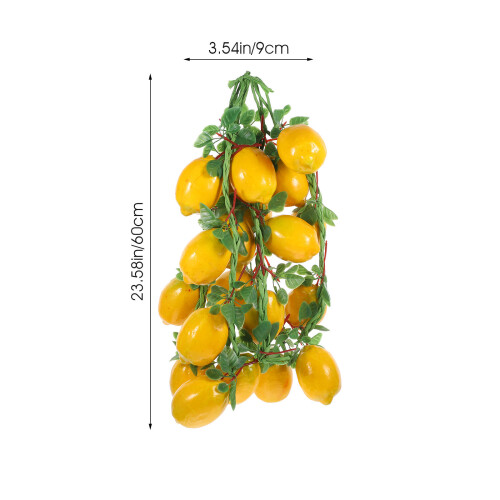 5Pcs Simulerade Citronsträngar Konstgjorda Hängande Frukter 2