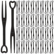 200Pcs Fruktpinnar Plastmatpinnar Gafflar För Bankett