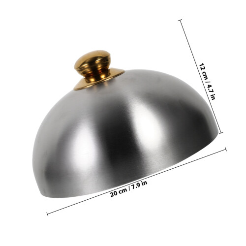 Stainless Steel Dome Steak Server Mat Med Handtag 1