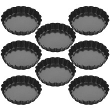 8Pcs Mini Tårtformar Med Avtagbar Moussekakor Dessert Bakformar