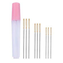 9Pcs Huvuden Stora Syinlar Trubbiga Gyllene Sticknålar