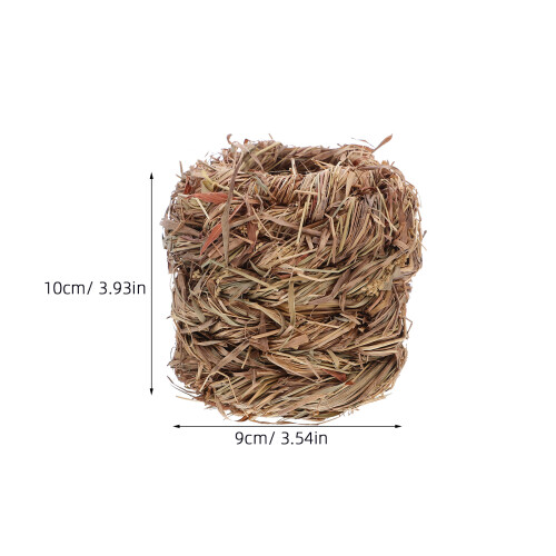 3Pcs Vävd Grässtuga Halmgrashus Fågelgö För , Hamster 1