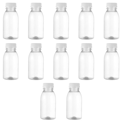 12 Unidades 250Ml Garrafas Plástico Transparente Para E Bebidas