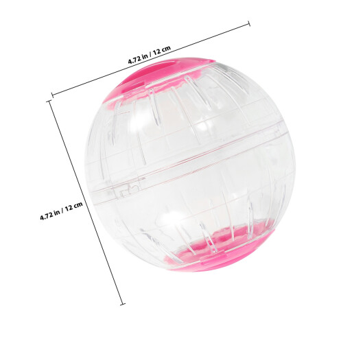 Transparent Pet Hamster Exercise Ball Mini Plastlektyg (Rosa) 1