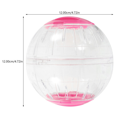 Transparent Pet Hamster Exercise Ball Mini Plastlektyg (Rosa) 2