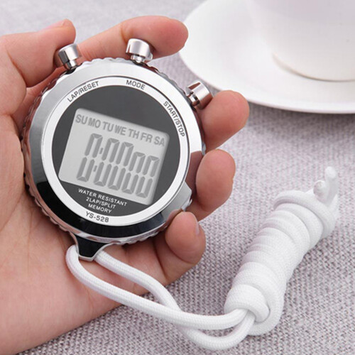 1 Del Digital Timer Rörelse Stoppur För Skol Idrott (Silver) 1