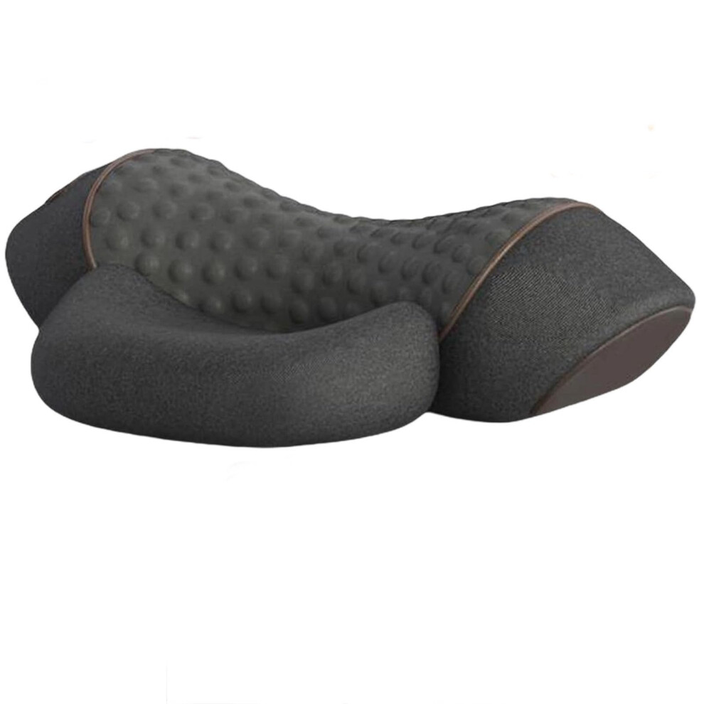 Black 3 In 1 Neck Massage Pillow Memory Foam, Heat Therapy And Traction, Shoulder Massage Pillow, Sleep Aid,