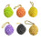 3Pcs Badsvamp Bikakformad Duschborste Orange 2