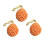 3Pcs Badsvamp Bikakformad Duschborste Orange 8